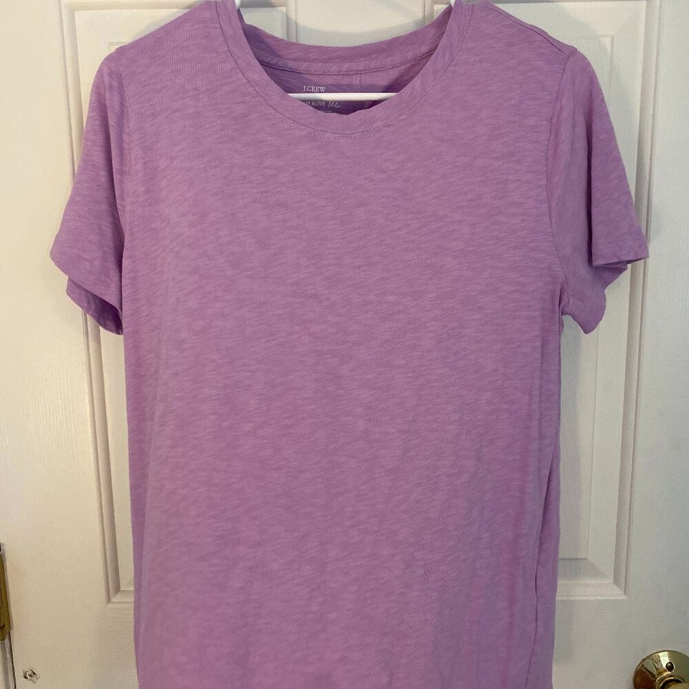 J. Crew Factory Purple Girlfriend Tee Size Large